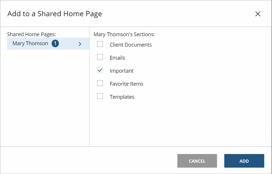 Delegate Home Page Access
