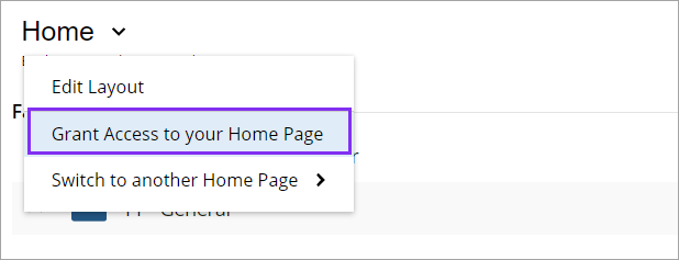 Delegate Home Page Access