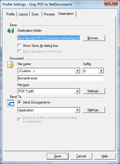 Setting up Custom Scanner Profiles for SDSS Scanners