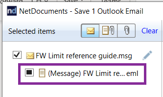 What extension will my email messages be saved as?