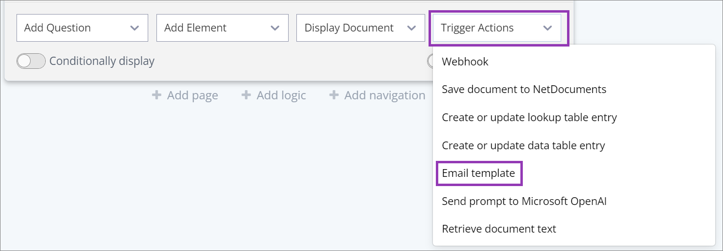PatternBuilder in App Emails