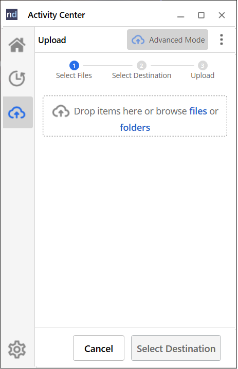 ndOffice 4.0 File/Folder Upload Functionality