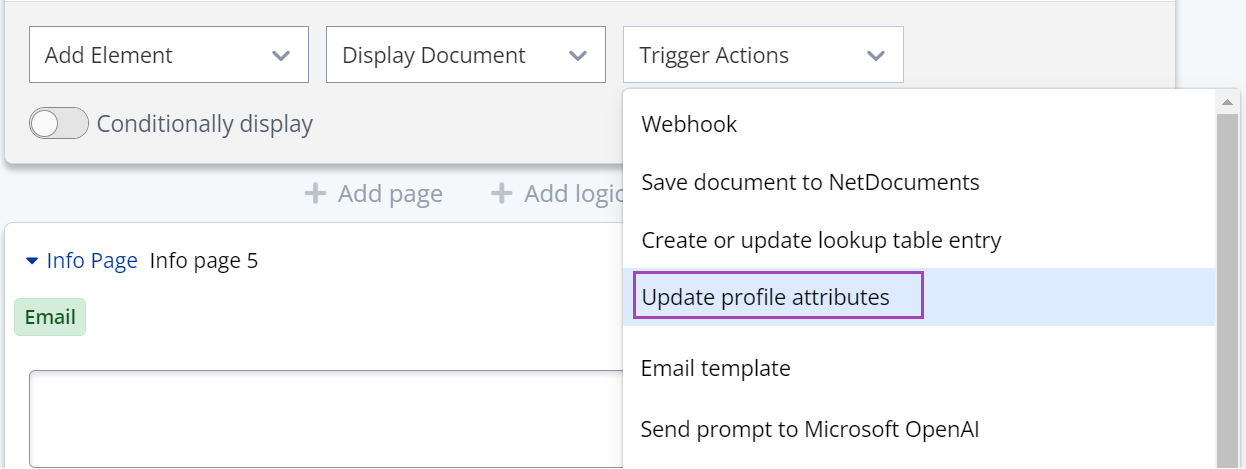 PatternBuilder Document Profiling (Update profile attributes trigger ...