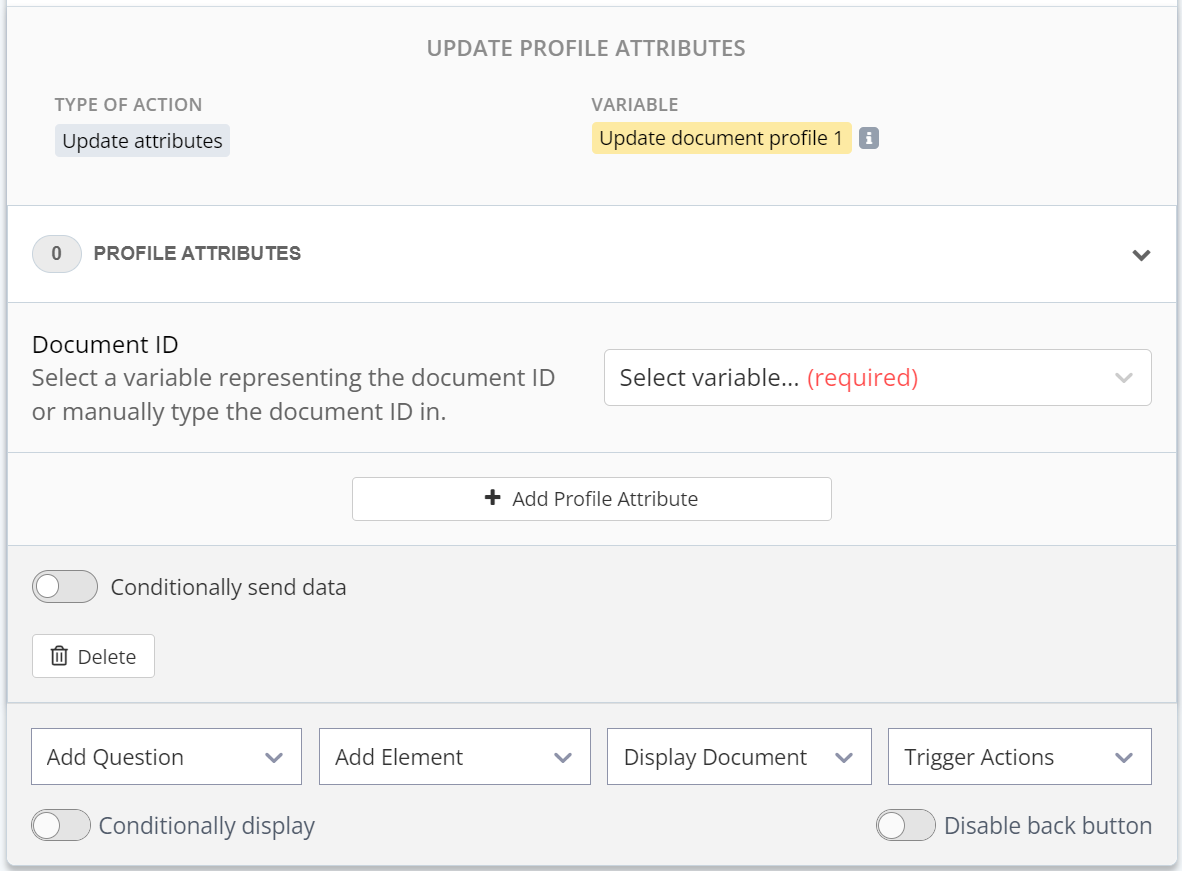PatternBuilder Document Profiling (Update profile attributes trigger ...