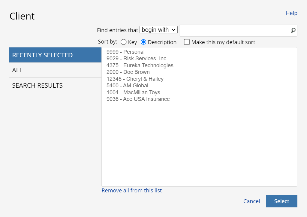 Advanced Search Page