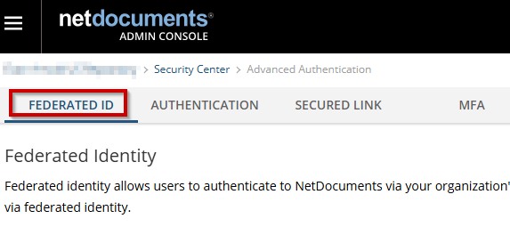 Federated Identity Deployment Quick Start Guide