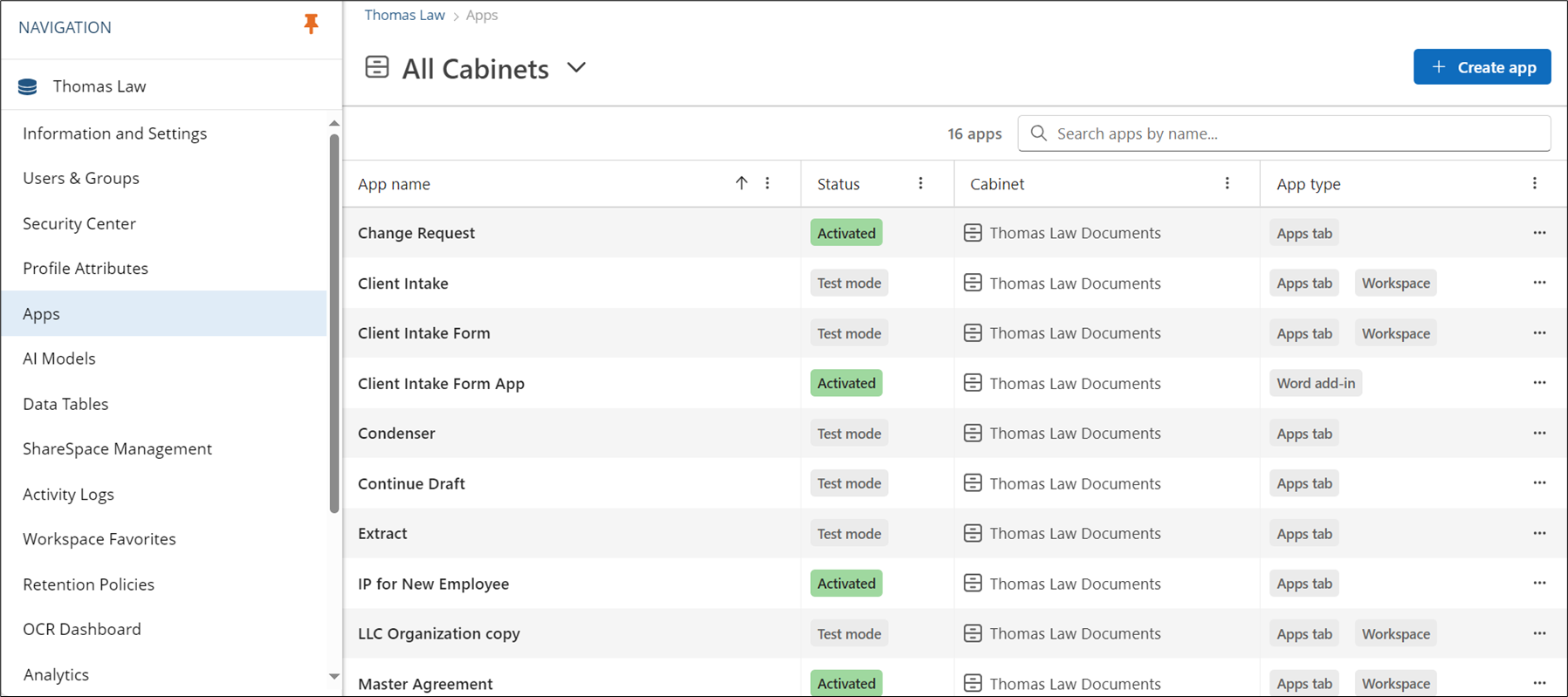 PatternBuilder App Admin Page