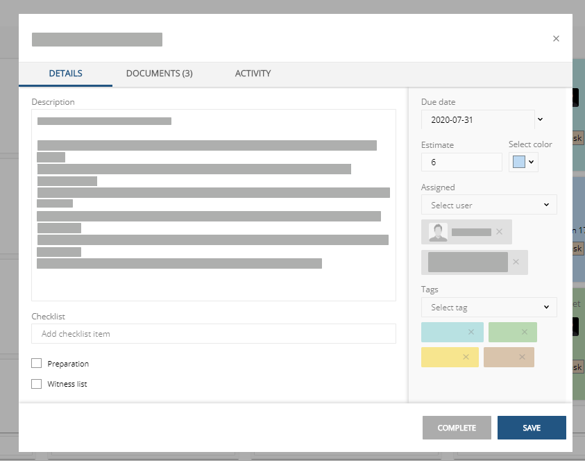 NetDocuments Tasks