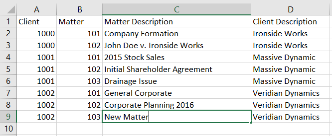 NetDocuments Data Tables