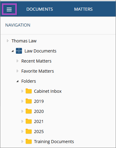Cabinet Top-Level Folder Overview