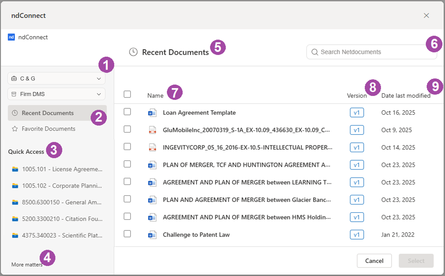 ndConnect Document Module