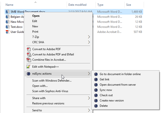 ndSync for Windows