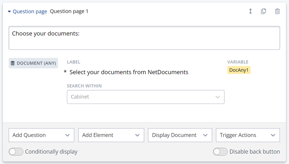 PatternBuilder Question Types
