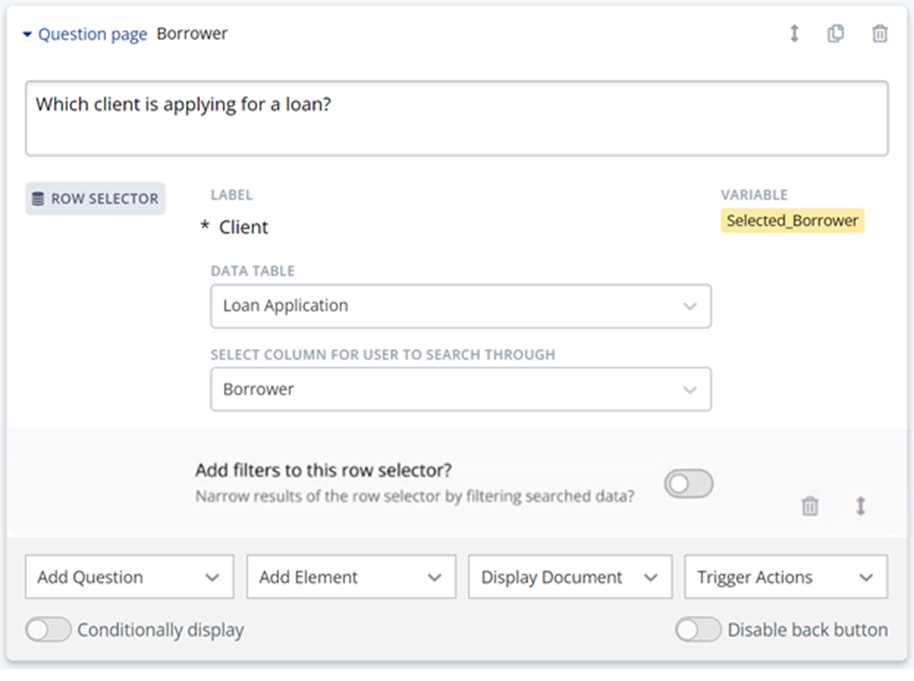PatternBuilder Question Types